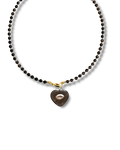 CHOCOLATE MARQUIS HEART NECKLACE