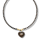 CHOCOLATE MARQUIS HEART NECKLACE