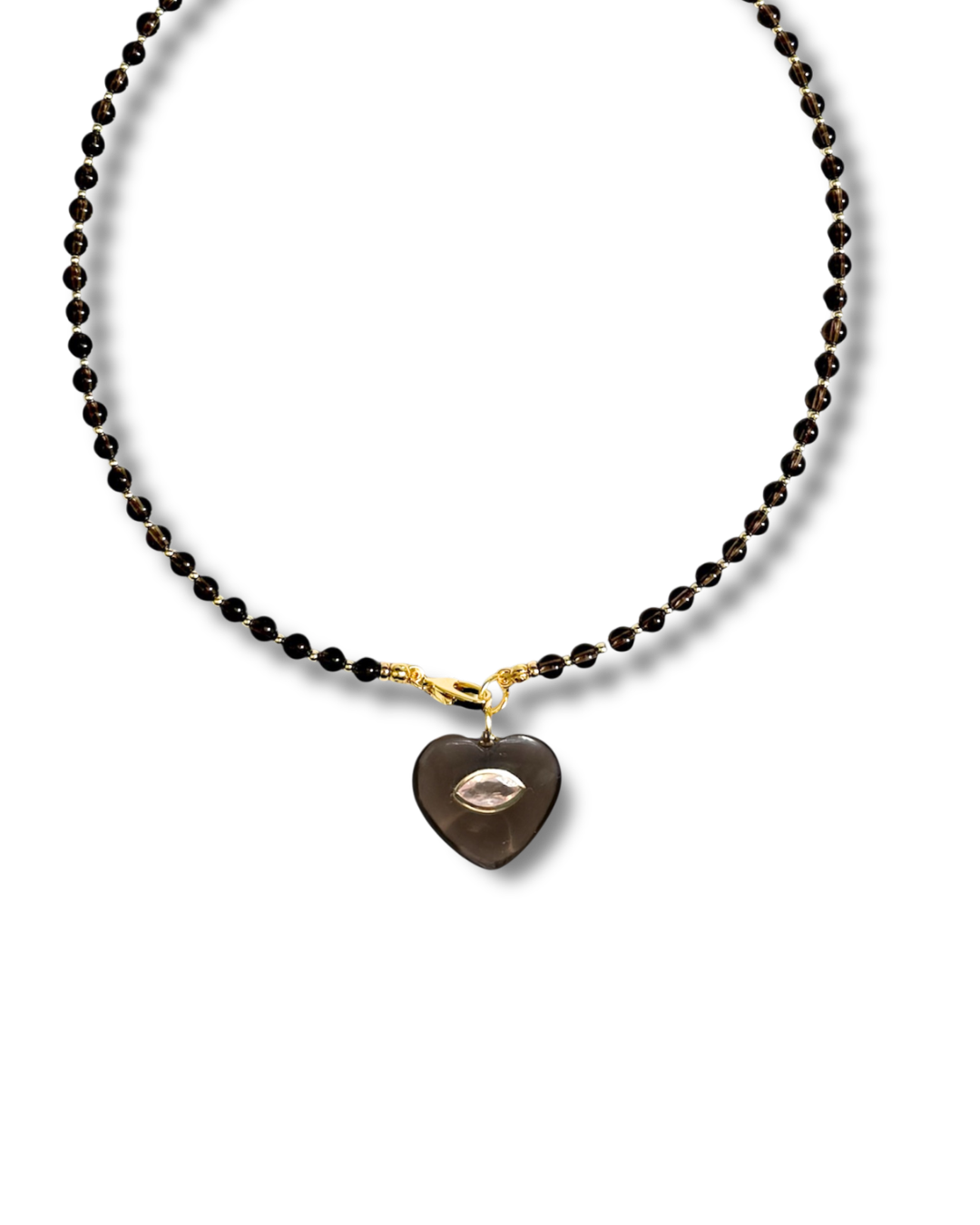 CHOCOLATE MARQUIS HEART NECKLACE