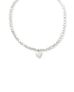 OYSTER PEARL HEART NECKLACE