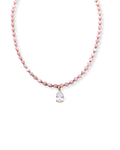 BUBBLE GUM PINK CRYSTAL NECKLACE