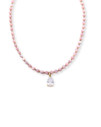 BUBBLE GUM PINK CRYSTAL NECKLACE
