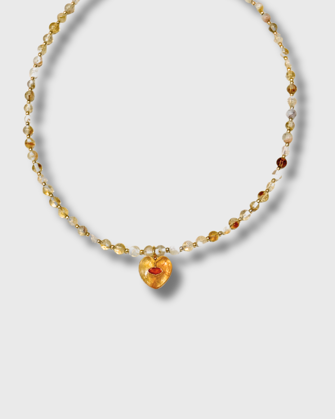 TANGERINE HEART NECKLACE