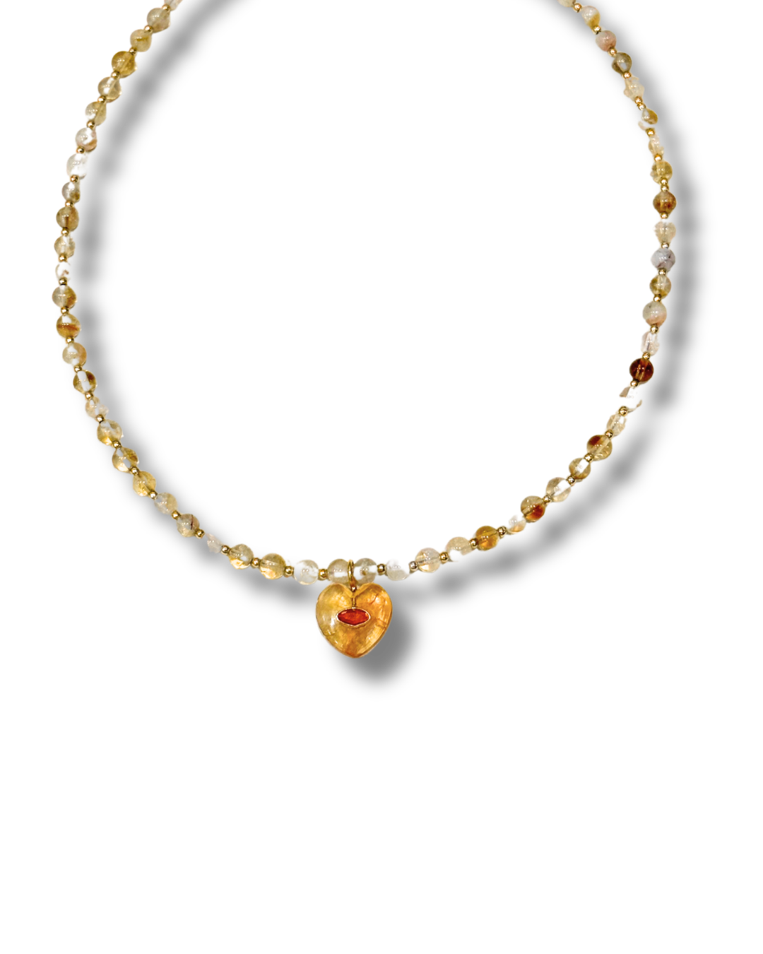 TANGERINE HEART NECKLACE