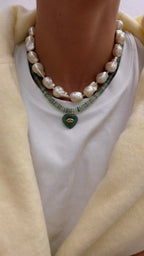 OLIVE HEART NECKLACE
