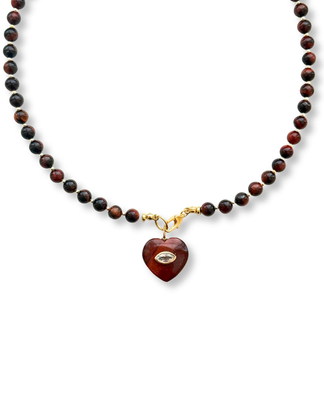 Tiger Eye Heart Necklace