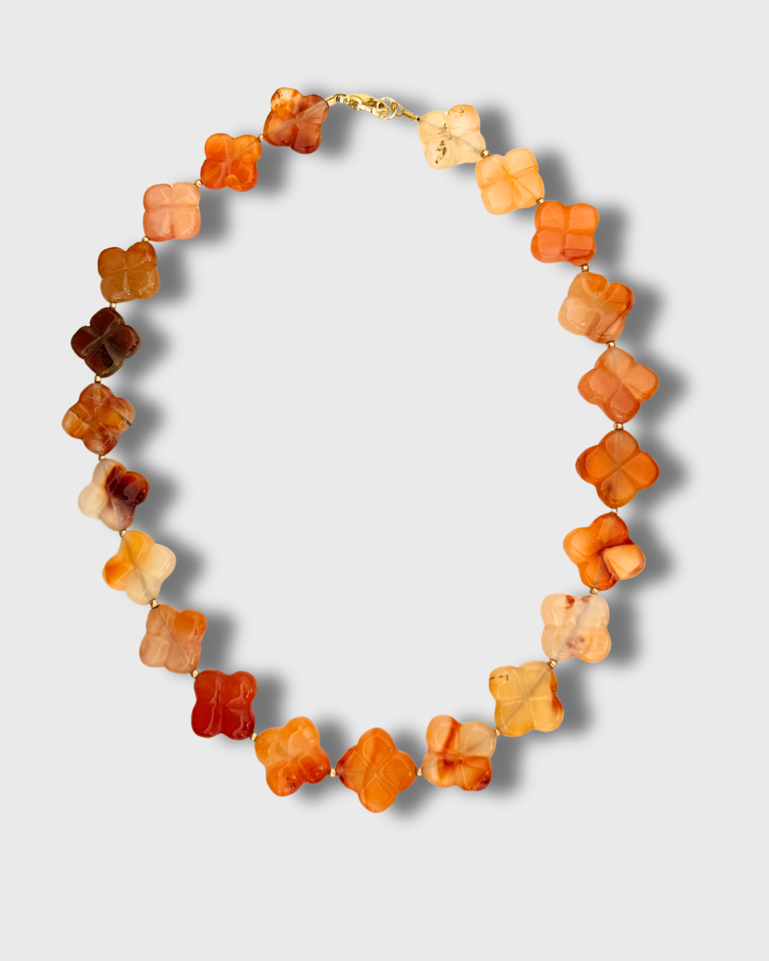 ORANGE CLOVER NECKLACE