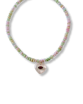 Hydrangea Heart Necklace