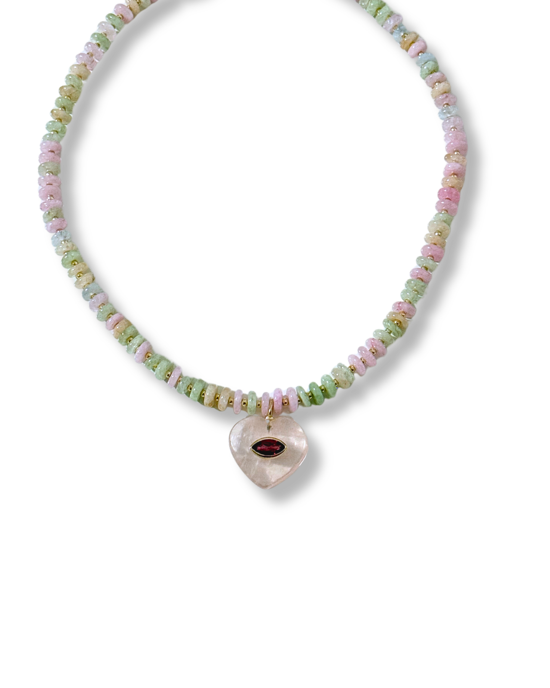 Hydrangea Heart Necklace