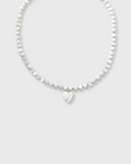 OYSTER PEARL HEART NECKLACE