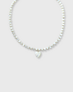 OYSTER PEARL HEART NECKLACE