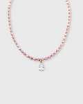 BUBBLE GUM PINK CRYSTAL NECKLACE