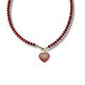 STRAWBERRY MARQUIS HEART NECKLACE
