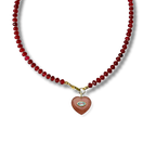STRAWBERRY MARQUIS HEART NECKLACE