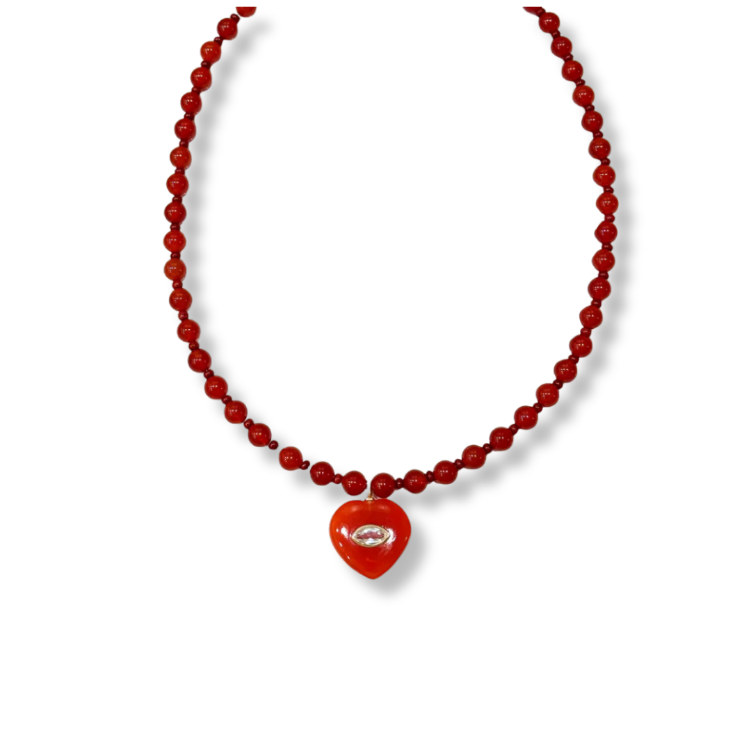 CHILI PEPPER HEART NECKLACE