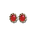 NEW YORKER STUD EARRING - Ruby