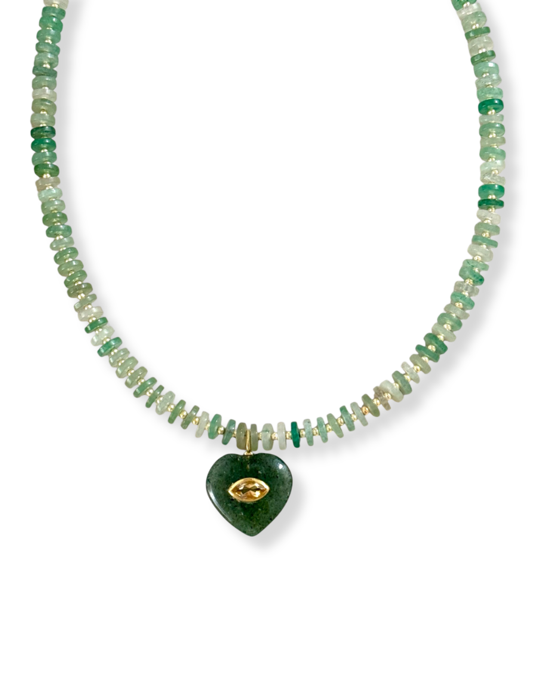 OLIVE HEART NECKLACE